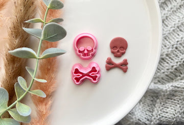 Skull Poison shape Halloween Cutter Collection Polymer Clay  Cutter • Fondant Cutter • Cookie Cutter